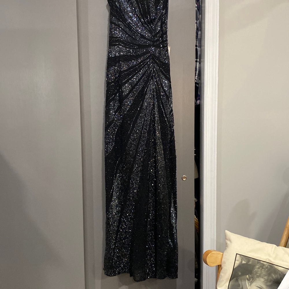 Via Bella Black Beaded Gown size Small